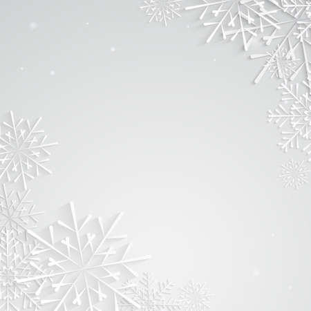 Gray and white snowflakes pattern.のイラスト素材