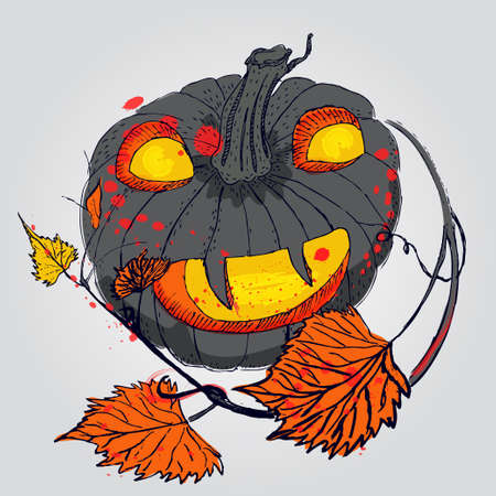 Halloween Pumpkin isolated. Cartoon styleのイラスト素材