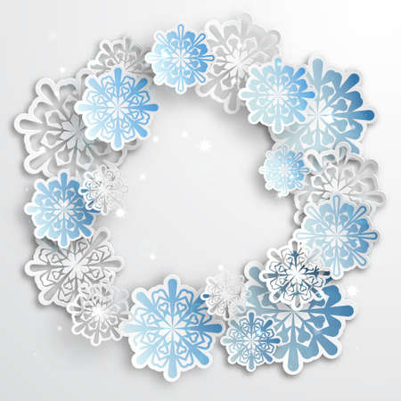 Paper snowflakes for winterのイラスト素材