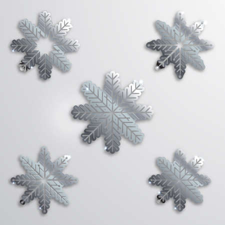 Set of snowflakes iconsのイラスト素材