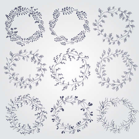 Set of doodle design elements.のイラスト素材