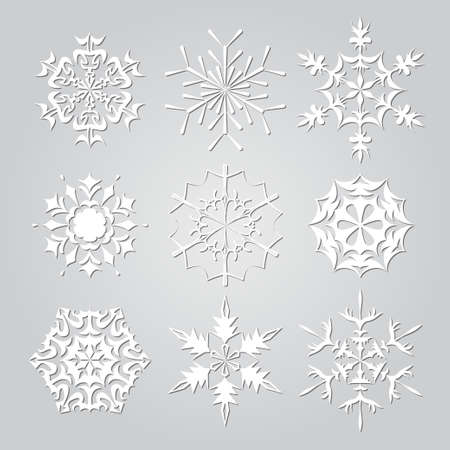 3D snowflakes design.のイラスト素材