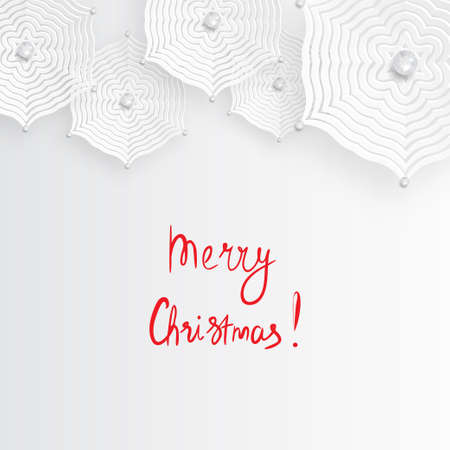 Vector christmas snowflakes paper background.のイラスト素材