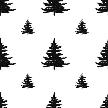 Abstract art vector background. Christmas tree seamless pattern illustration for wrapping paper of fabric. concept winter background.のイラスト素材