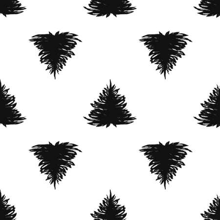 Abstract art vector background. Christmas tree seamless pattern illustration for wrapping paper of fabric. concept winter background.のイラスト素材