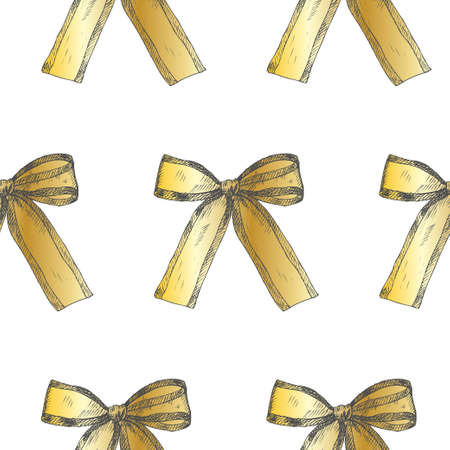 Yellow ribbon image illustrationのイラスト素材