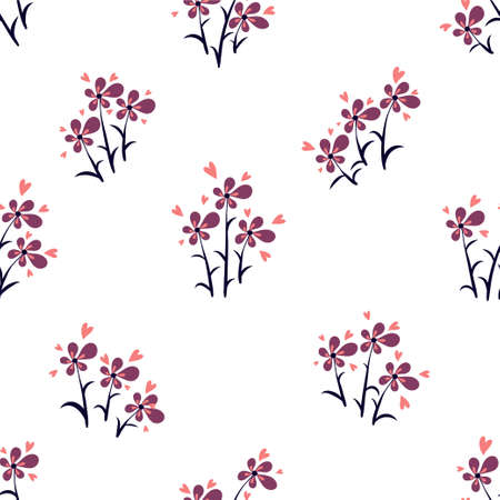 Floral seamless pattern. Little flowers. Seamless pattern with cute flowers. Delicate textureのイラスト素材