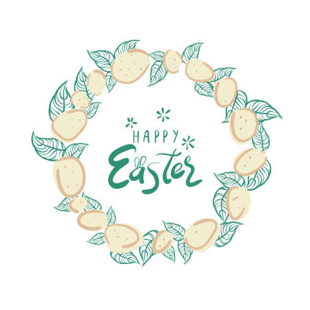 Happy easter. Easter egg backgroundのイラスト素材