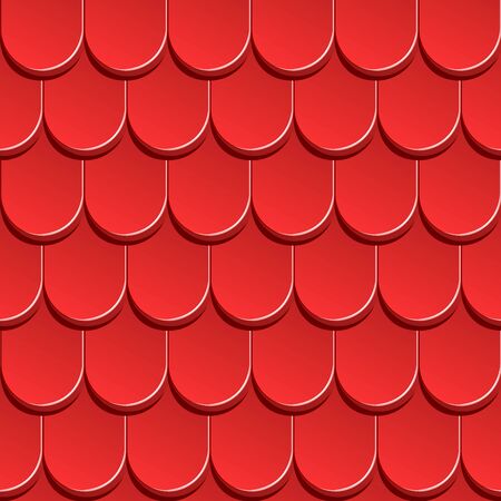 The texture of the red shingles. Red roof.のイラスト素材