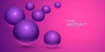 Abstract background with colored 3d balls.のイラスト素材