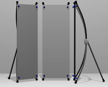 Standing banners with multiple perspectiveの写真素材