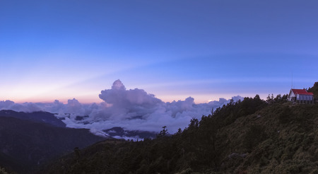 Seeing the amazing anti-crepuscular rays in the mountains. So dramatic and beautiful.の写真素材