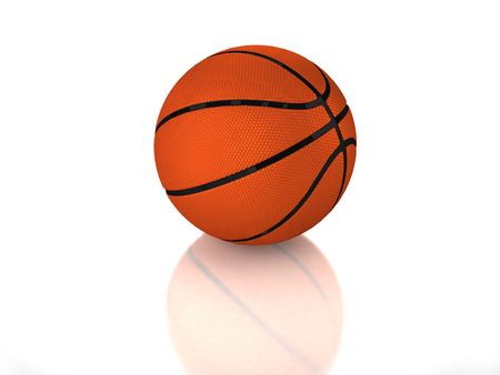 3D standard glossy basketballの写真素材