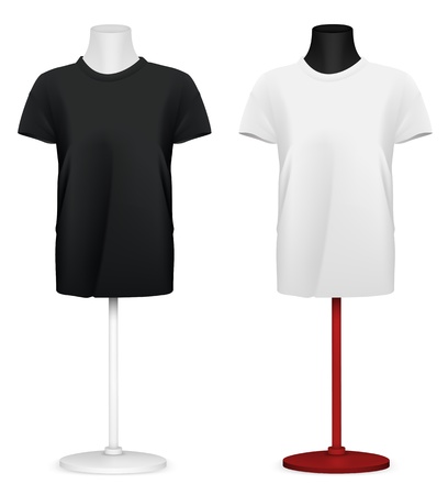 Plain t-shirt on mannequin torso templateのイラスト素材