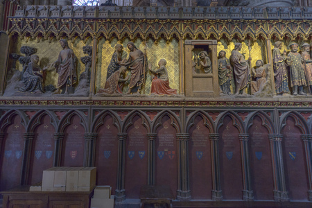 Interior Architectural Detail of Notre-dame in Paris, Franceのeditorial素材