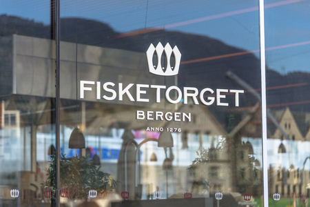 Famous Fish Market in Bergen - one of the highly visited tourist attractions in Bergen.のeditorial素材