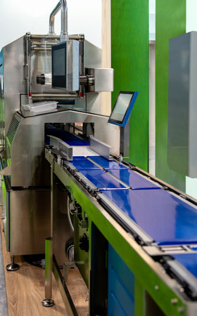 Automatic food packaging machine in food processing plant
