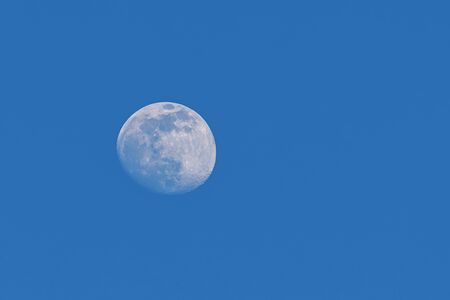 Big moon in the blue skyの写真素材