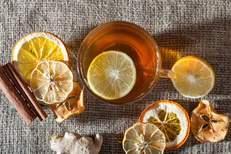 ginger tea with spicesの写真素材