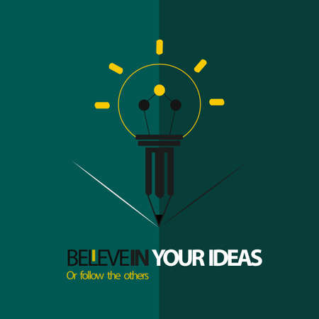 Bellive in your ideas or follow the othersのイラスト素材