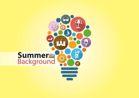 Collection of Summer iconsのイラスト素材