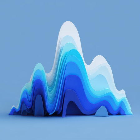 3d pie chart on a white background. 3d rendering.の素材