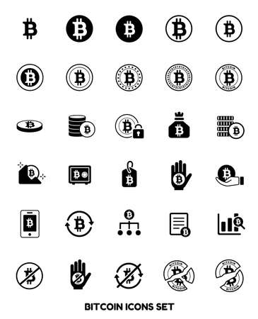 bitcoin icon set [vector]のイラスト素材