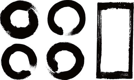 Japanese calligraphy marksのイラスト素材