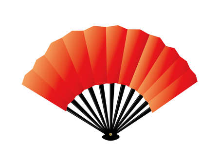 Paper fan illustration.のイラスト素材