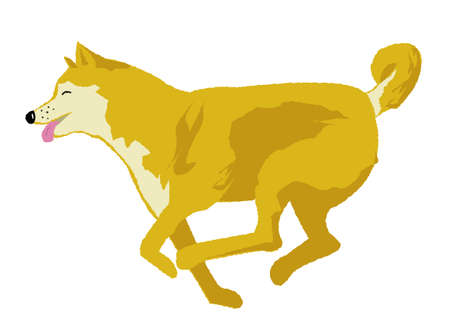 running dog illustrationのイラスト素材