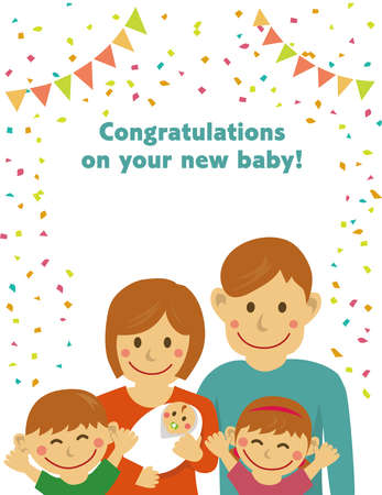 Congratulations on your new baby! / letter sizeのイラスト素材