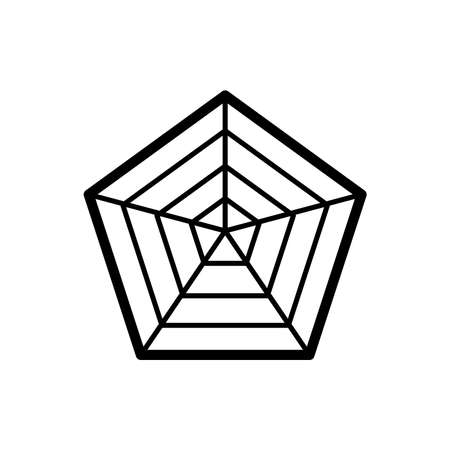 radar chart icon Vector illustration isolated on white background.のイラスト素材