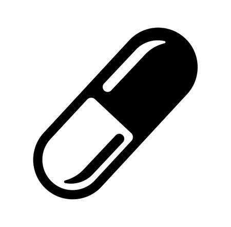 Medicine capsule iconのイラスト素材
