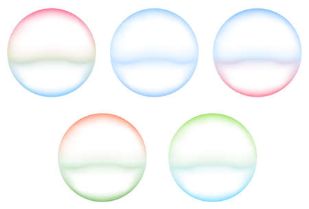 Soap bubble illustration setのイラスト素材