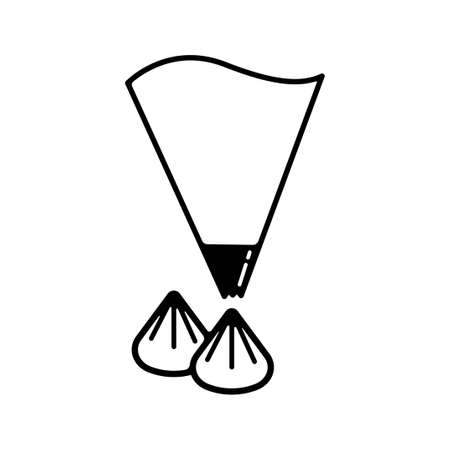 cooking icon / pastry bag icon (whipped cream)のイラスト素材