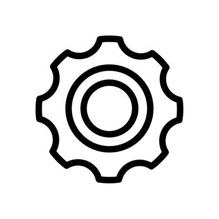 gear icon (line illustration)のイラスト素材