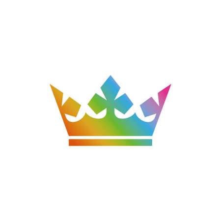 Rainbow crown iconのイラスト素材
