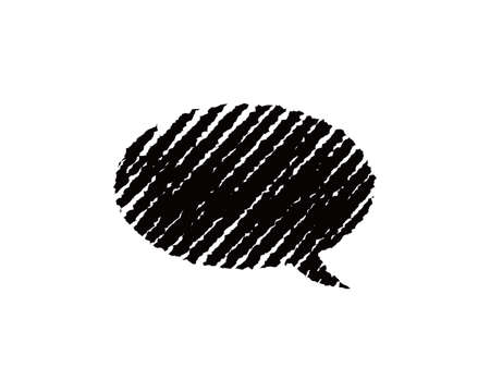 chalk drawing shape (speech bubble)のイラスト素材
