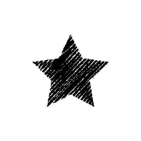 chalk drawing shape (star)のイラスト素材
