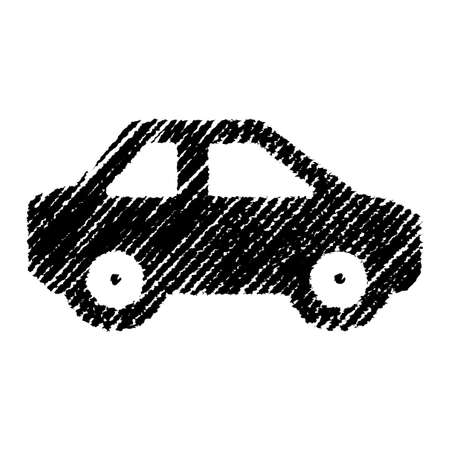 chalk drawing icon (car)のイラスト素材