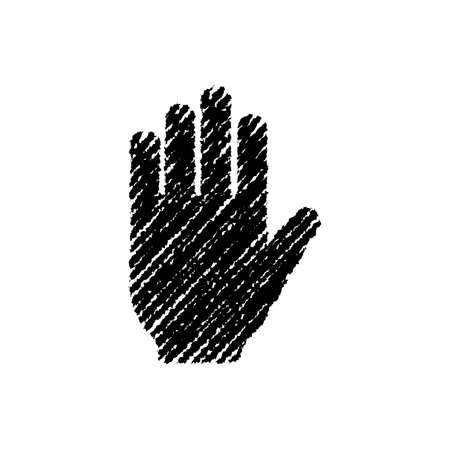 chalk drawing icon (hand)のイラスト素材