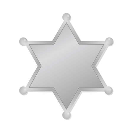 ranking medal icon / silver (sheriff badge) .No text.のイラスト素材