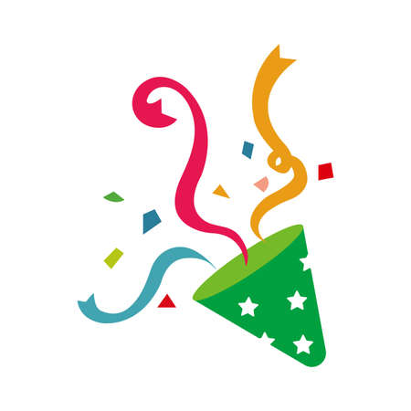 party popper, cracker illustrationのイラスト素材