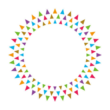 geometric pattern circle (color)のイラスト素材