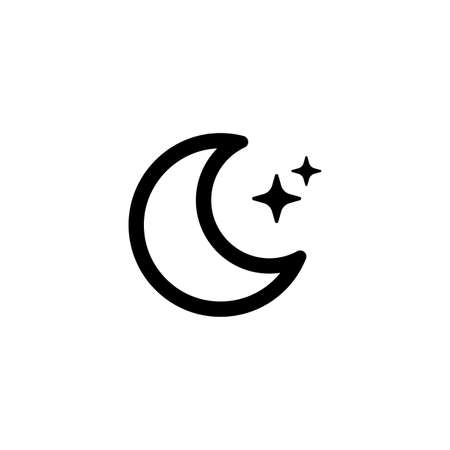 Weather icon / night (crescent moon)のイラスト素材
