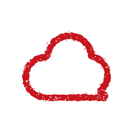 rubber stamp icon (cloud, cloudy day)のイラスト素材