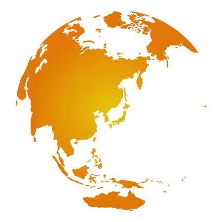 global image illustration (focus on east asia) /orangeのイラスト素材