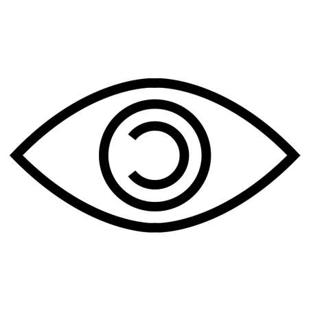 Thin line sharp vector icon/eye, vision, viewのイラスト素材