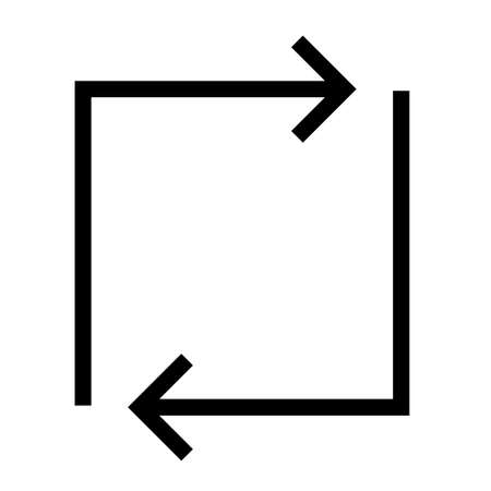 Thin line sharp vector icon/arrow, recycle, rotationのイラスト素材