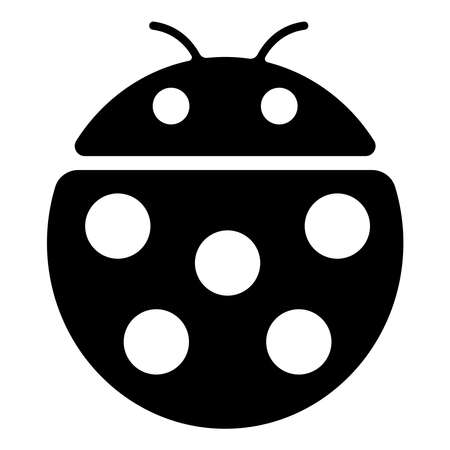 Ladybird, Ladybug Flat vector iconのイラスト素材